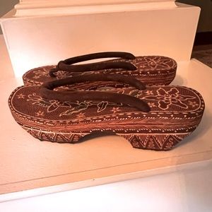Indonesian Brown Wooden Sandals